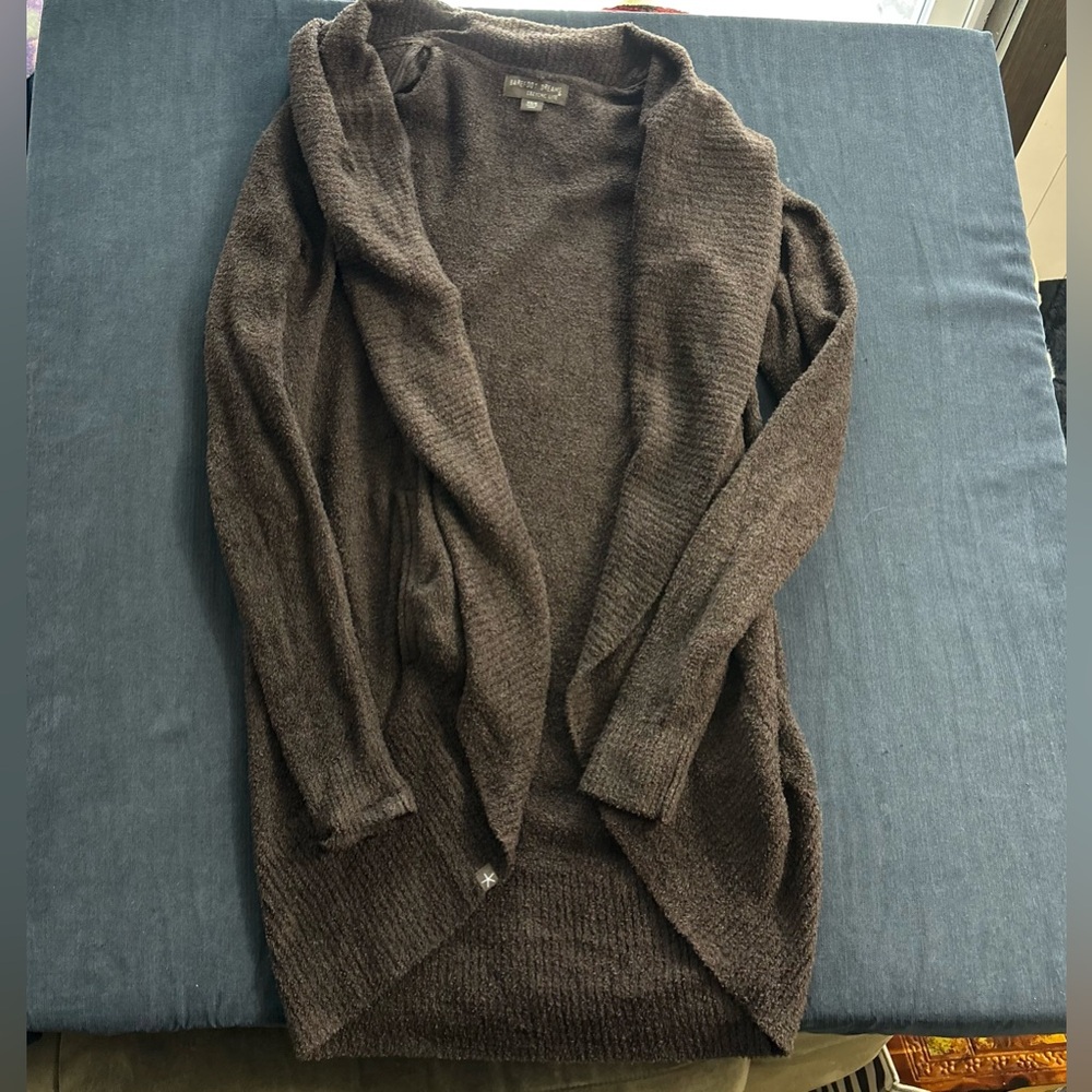 Barefoot Dreams CozyChic Lite Cardigan in Rich Brown